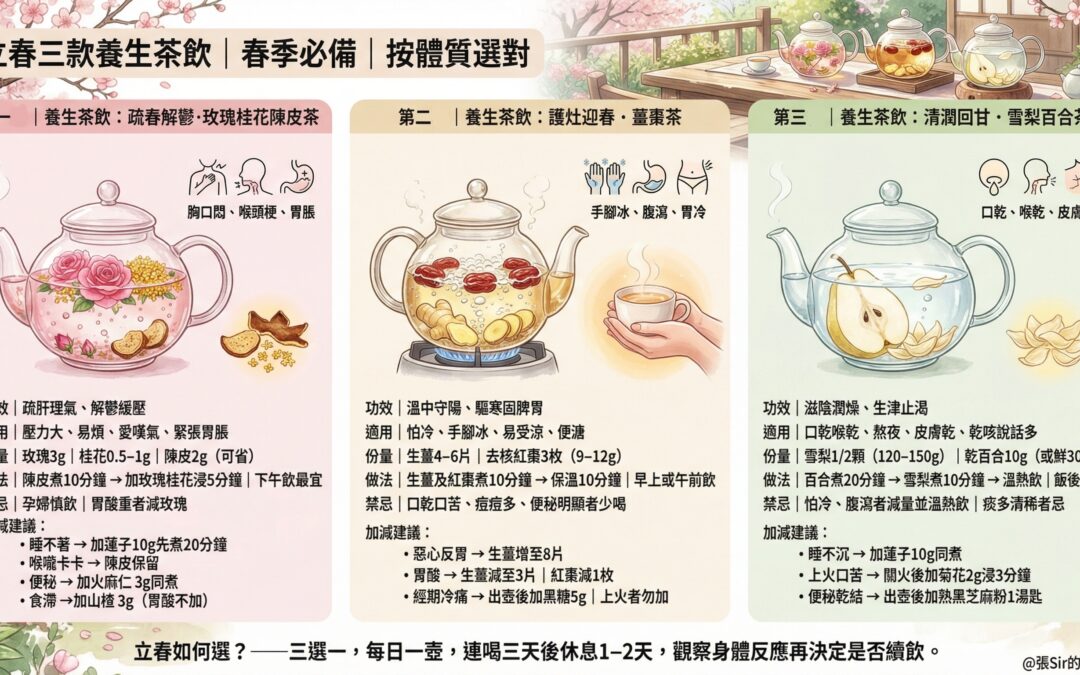 [養生茶] 立春喝對三款茶：先舒、再暖、後潤，身體不會亂
