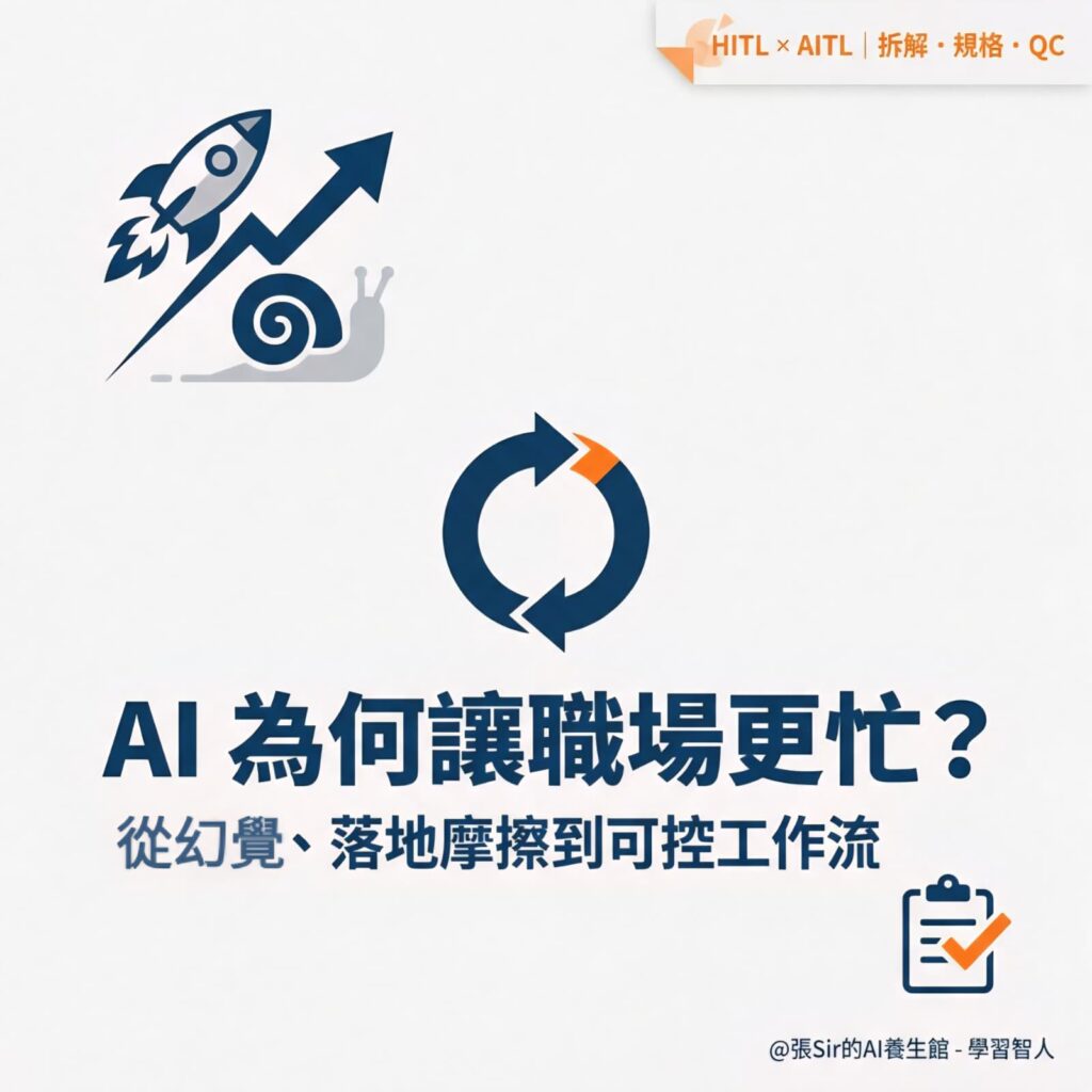 [學AI] AI 為何讓職場更忙？從幻覺、落地摩擦到可控工作流