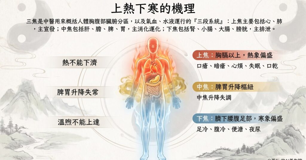 上面着火，下面結冰：讀懂「上熱下寒」