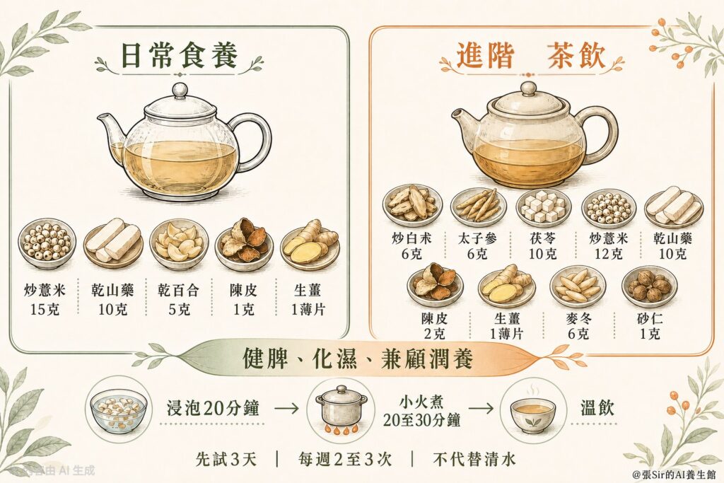 日常食養與進階茶飲材料及做法