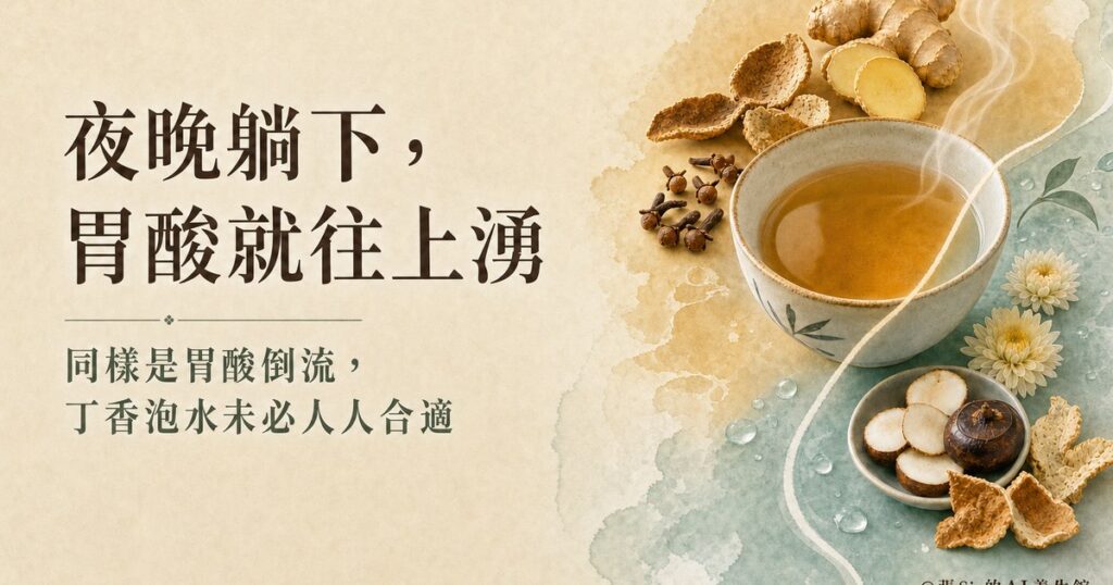 夜晚躺下，胃酸就往上湧