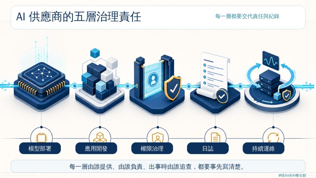 AI 供應商的五層治理責任