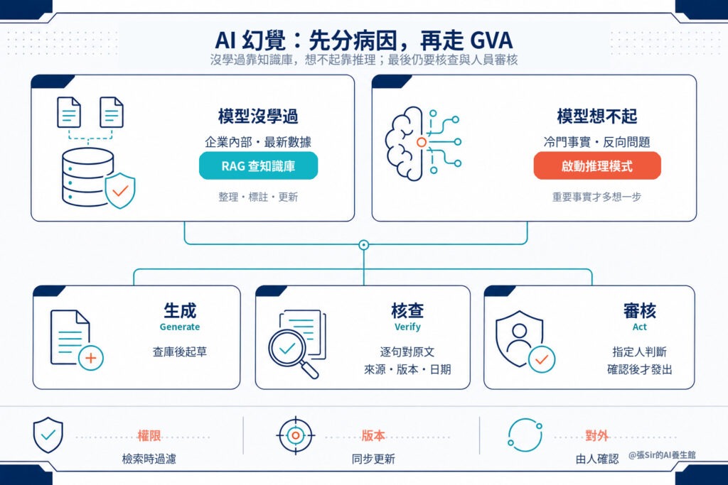 AI 幻覺的兩類病因與 GVA 生成、核查、審核流程
