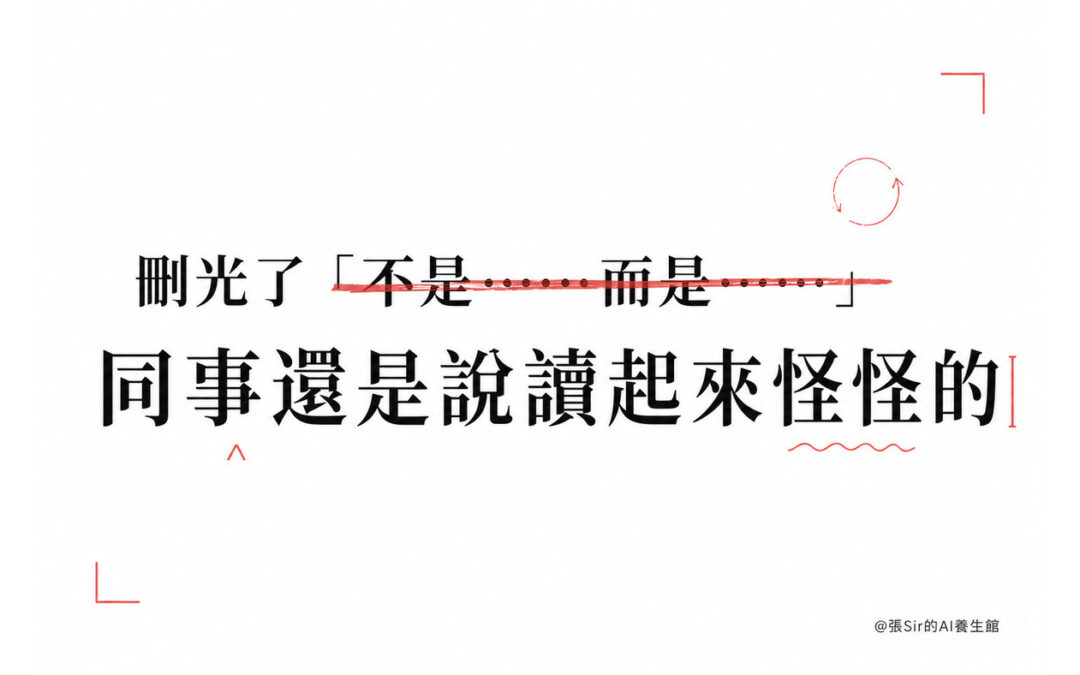 刪光了「不是……而是……」，同事還是說讀起來怪怪的