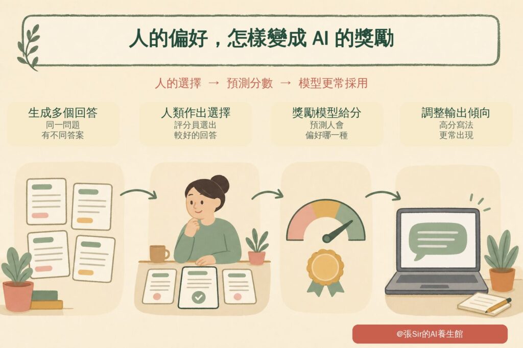 人的偏好怎樣變成 AI 的獎勵
