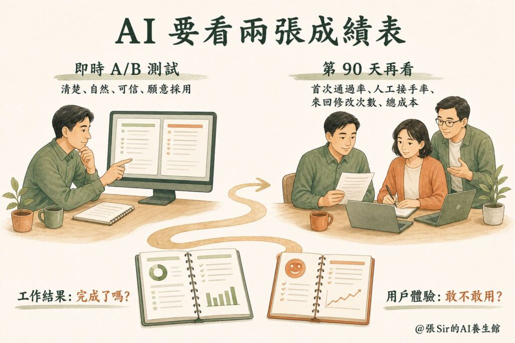 AI 要看兩張成績表