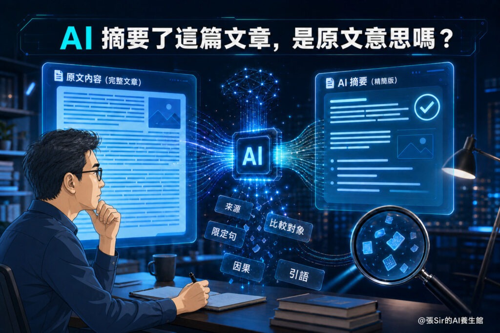 AI 摘要了這篇文章,是原文意思嗎?
