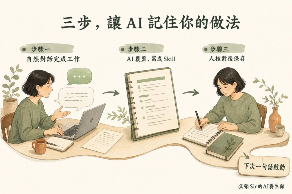 三步,讓 AI 記住你的做法
