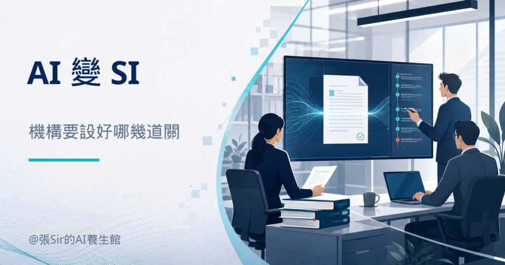 AI 變 SI，機構要設好哪幾道關