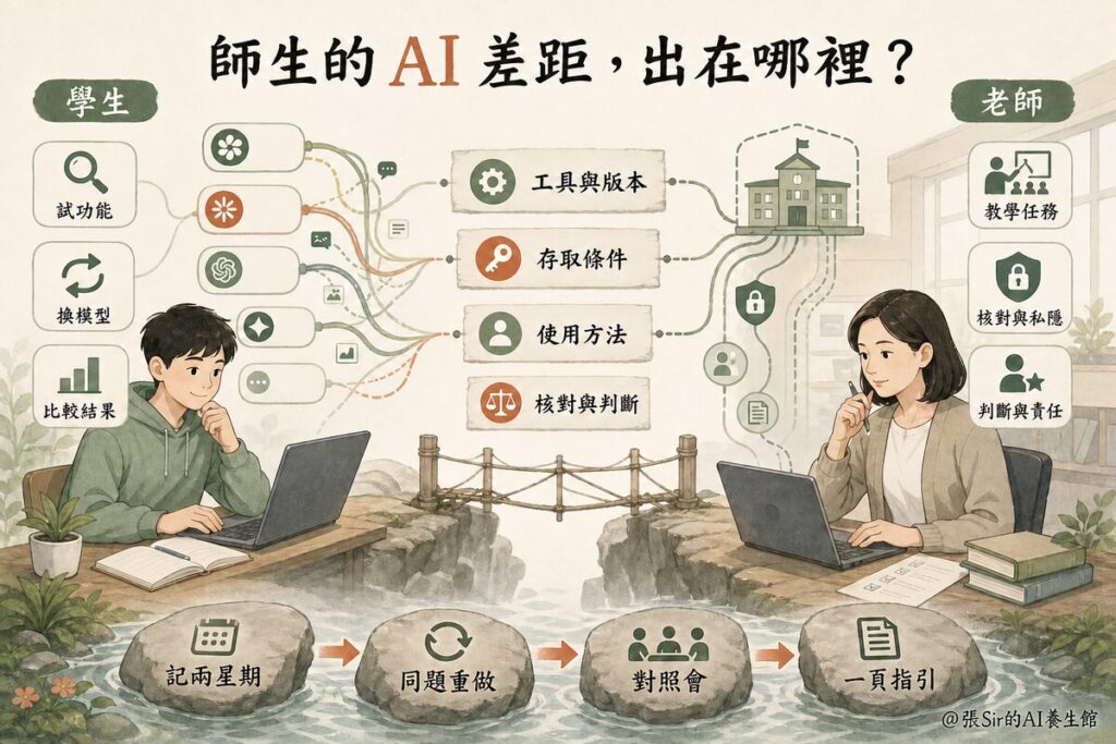 師生的 AI 差距
