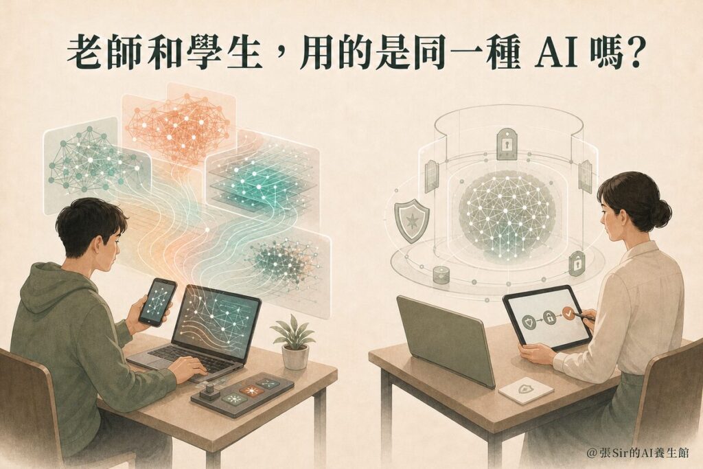 老師和學生，用的是同一種 AI 嗎？